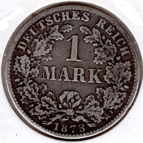 1 Mark 1873 D Silbermünze Kaiserreich