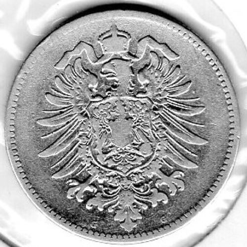 1 Mark 1874 G Kaiserreich Silbermünze