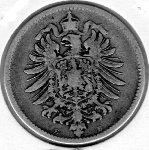 1 Mark 1875 E German Empire Silver Coin