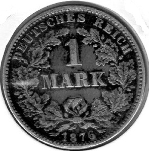 1 Mark 1876 C German Empire silver coin