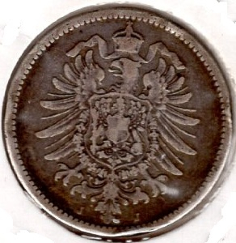 1 Mark 1876 J German Empire Silver Coin