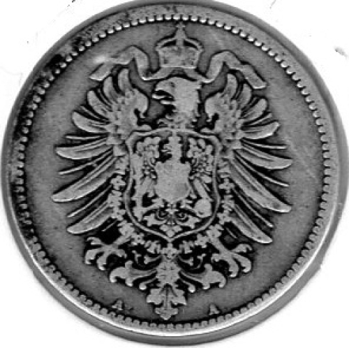 1 Mark 1878 A German Empire Silver Coin