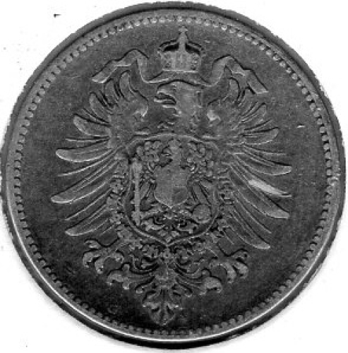 1 Mark 1882 G German Empire Silver Coin