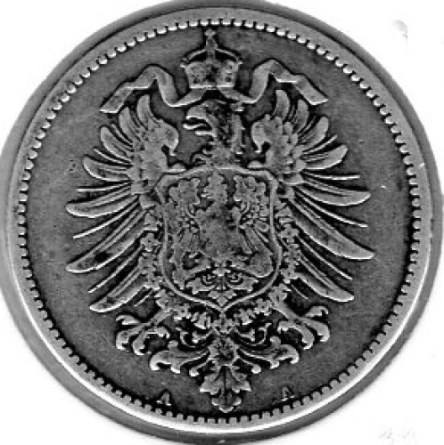 1 Mark 1883 A German Empire Silver Coin