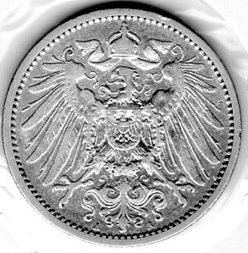 1 Mark 1891 A German Empire Silver Coin