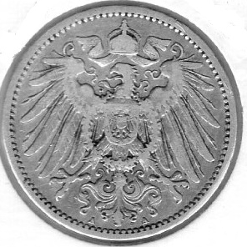 1 Mark 1893 A German Empire Silver Coin