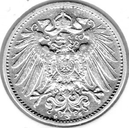 1 Mark 1901 G German Empire Silver Coin