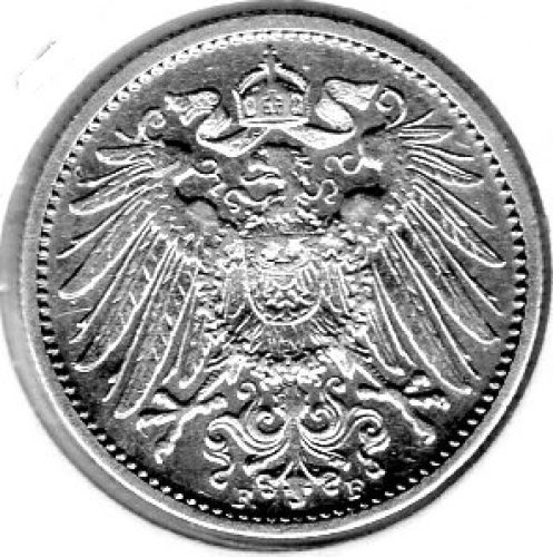 1 Mark 1902 F German Empire Silver Coin