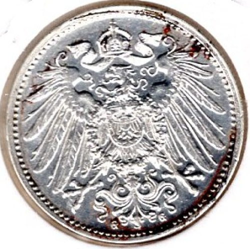 1 Mark 1902 F German Empire Silver Coin