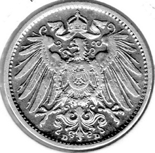 1 Mark 1903 D German Empire Silver Coin