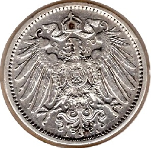 1 Mark 1907 A German Empire Silver Coin