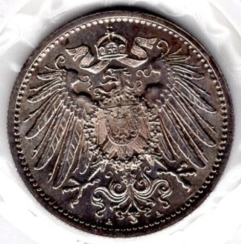 1 Mark 1912 A German Empire Silver Coin