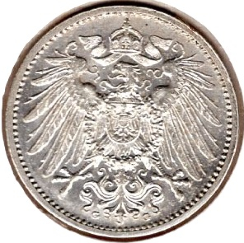1 Mark 1913 G Deutsches Kaiserreich Silbermünze