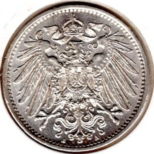 1 Mark 1915 A German Empire Silver Coin