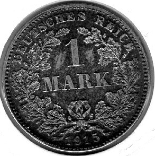 1 Mark 1915 J Deutsches Kaiserreich Silbermünze