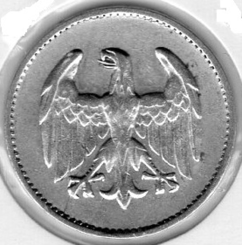 1 Mark 1924 F Weimar Republic silver coin