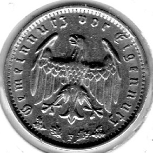 1 Reichsmark 1933 F Third Reich