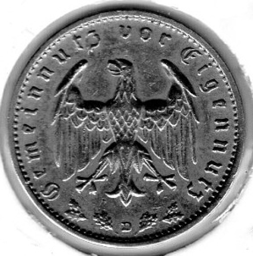1 Reichsmark 1934 D Drittes Reich