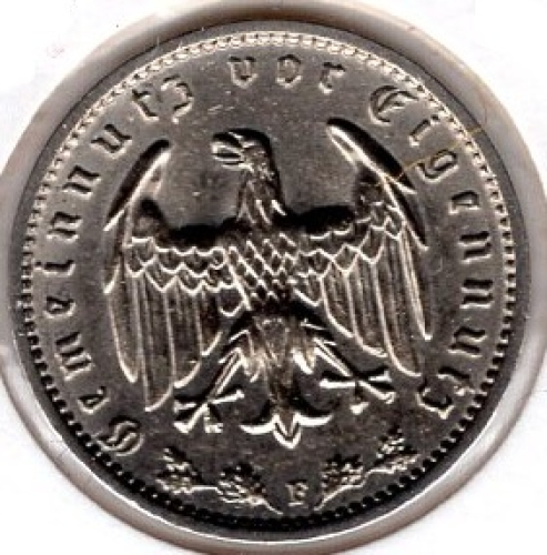 1 Reichsmark 1936 F Third Reich