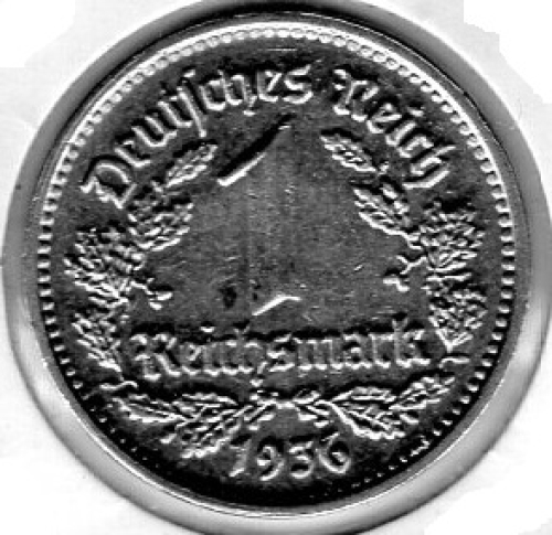 1 Reichsmark 1936 G Drittes Reich