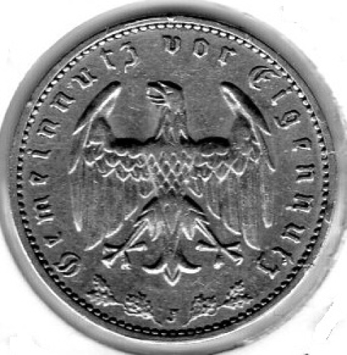 1 Reichsmark 1936 J Drittes Reich