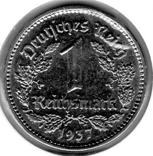 1 Reichsmark 1937 F Drittes Reich