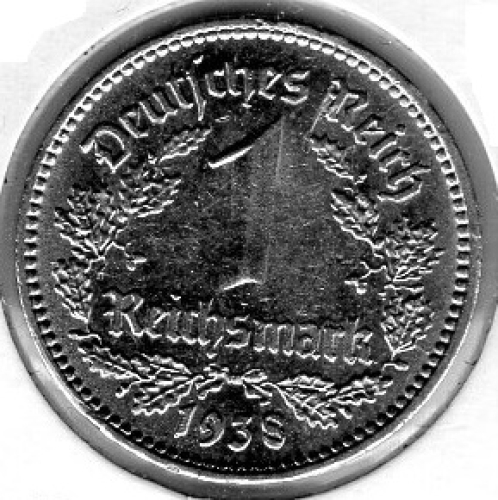 1 Reichsmark 1938 F Third Reich