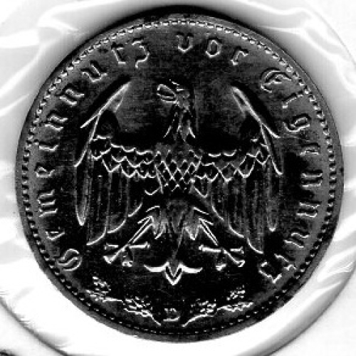 1 Reichsmark 1939 D Drittes Reich