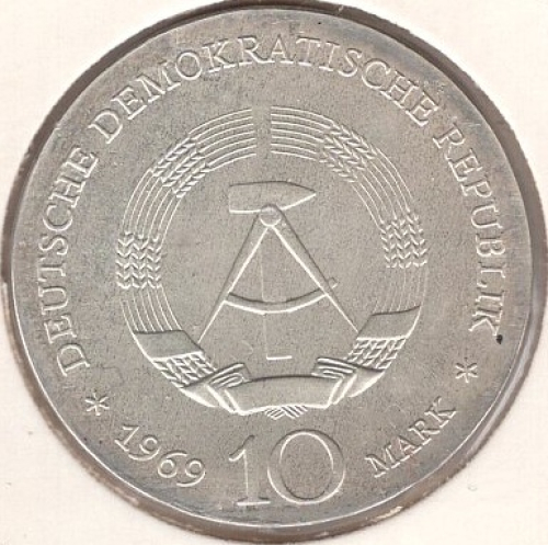 10 Mark GDR 1969 Johann Friedrich Boettger