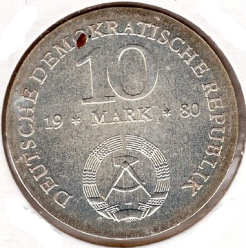 10 Mark GDR 1980 Gerhard von Scharnhorst