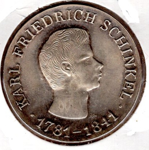 10 Mark GDR 1966 Friedrich Schinkel