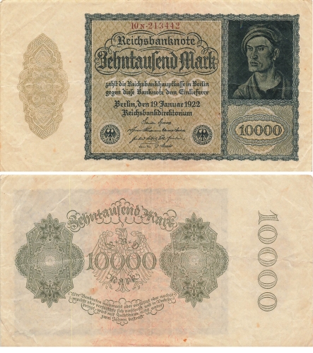 10000 Mark Reichsbanknote 19. Januar 1922