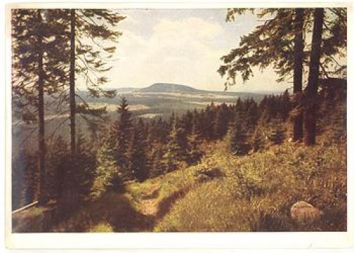 08269 Muldenberg country postmark o July 13, 1957 on AK Gottesgab