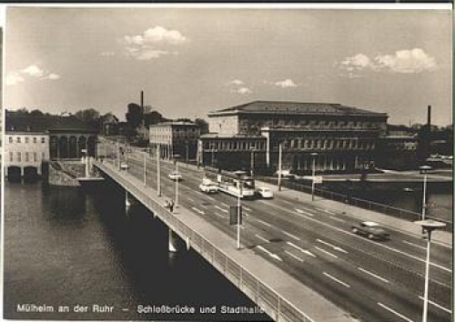 45468 Mulheim Ruhr Castle bridge and town hall * approx. 1970