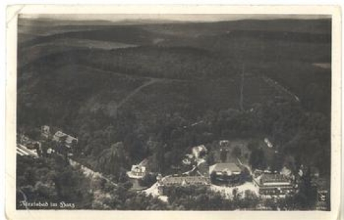 06493 Alexisbad Hotel Goldene Rose Luftaufnahme o 25.6.1936