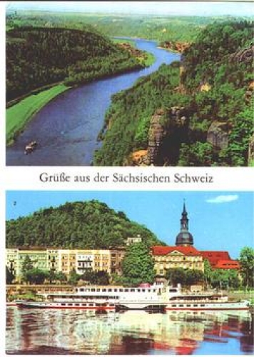 Elbe steamer "Wilhelm Pieck" RS board stamp "on board MS Karl Marx" * approx. 1970