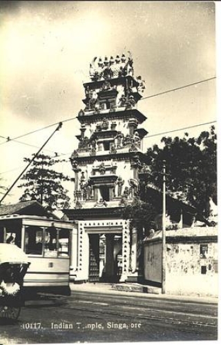Indian Temple Tram Singapore * ca.1920