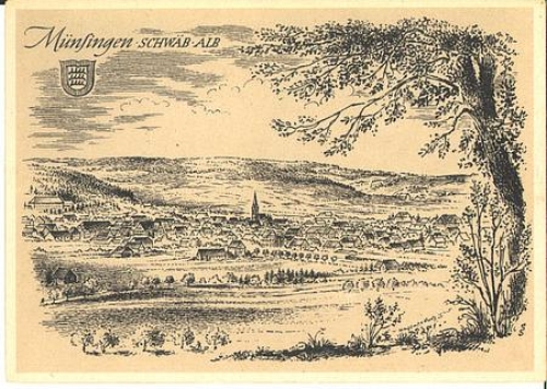 72525 Muensingen artist card Ludwig Schaefer-Grohe, * approx. 1950