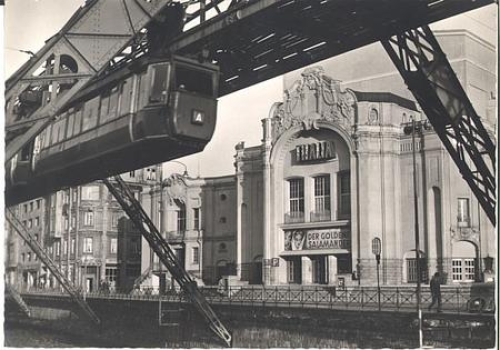 Wuppertal Elberfeld Thaliatheater with suspension railway * approx. 1970