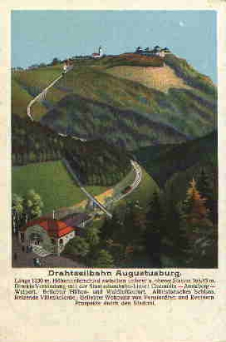 Augustusburg Erzgebirge cable car o July 27, 1914