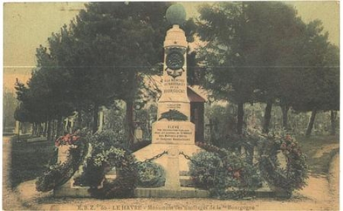 Le Havre Monument des naufrages des la "Bourgogne" gebr. ca. 1914