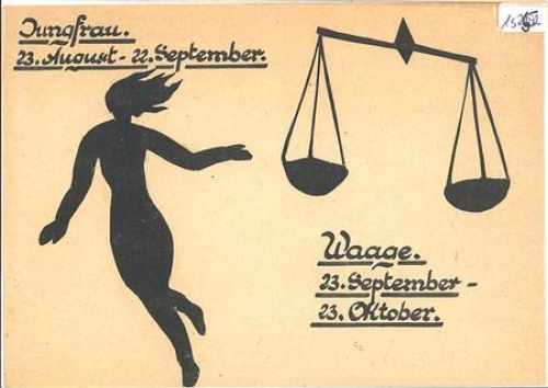 Signs of the zodiac, Virgo and Wagge * approx. 1930