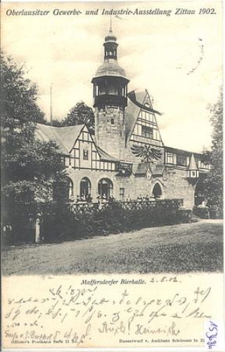 02763 Zittau Maffersdorfer beer hall trade and industry exhibition o 2.8.1902