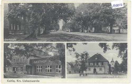04928 Kahla ​Posthilfsstellenstempel Kahla über Elsterwerda o 23.04.1941