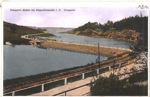 01744 Dippoldiswalde, Malter dam, pre-dam * approx. 1930