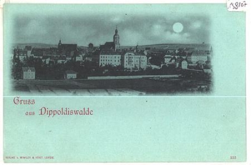01744 Dippoldiswalde moonlight map * approx. 1900