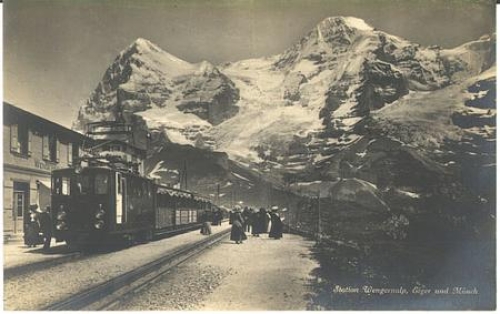 Wengeralp Station mit Zug * ca. 1910
