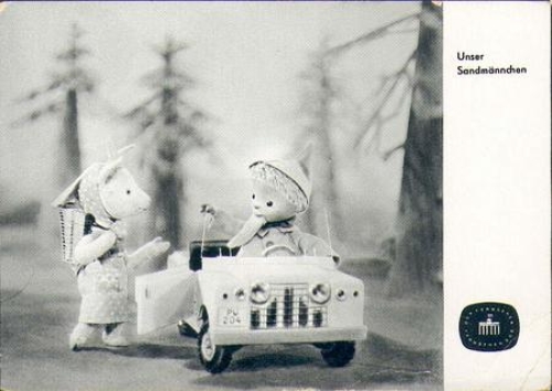 Sandmann im Auto mit Ziege  *ca. 1965 DFF