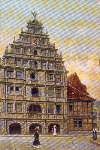 Braunschweig Gewandhaus Künstlerkarte Tucks  "Oilette" N. Beraun, o 30.10.1916