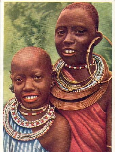 colored children with jewelry * approx. 1960